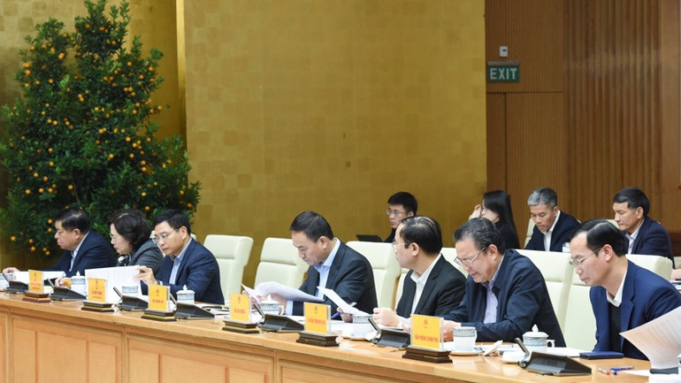 Lãnh đạo các bộ, ngành Trung ương là thành viên Ban Chỉ đạo tại Phiên họp (Ảnh: TRẦN HẢI).