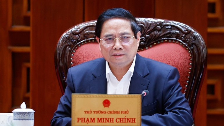 Thủ tướng Phạm Minh Chính phát biểu ý kiến tại cuộc họp (Ảnh: TRẦN HẢI). Thủ tướng Phạm Minh Chính phát biểu ý kiến tại cuộc họp (Ảnh: TRẦN HẢI).
