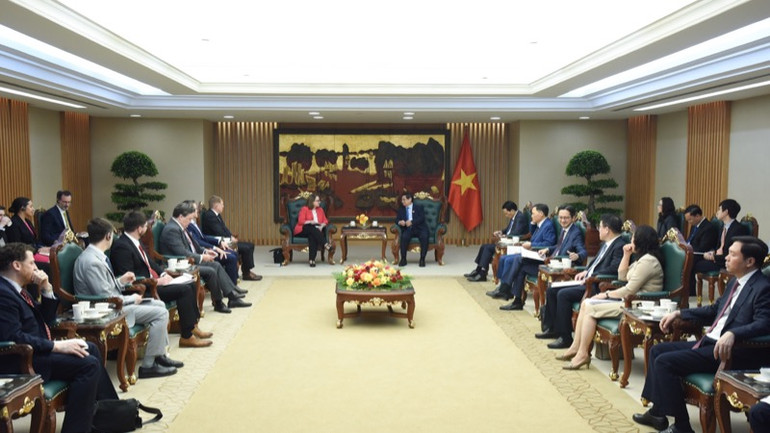 Quang cảnh buổi tiếp. (Ảnh: TRẦN HẢI) Quang cảnh buổi tiếp. (Ảnh: TRẦN HẢI)