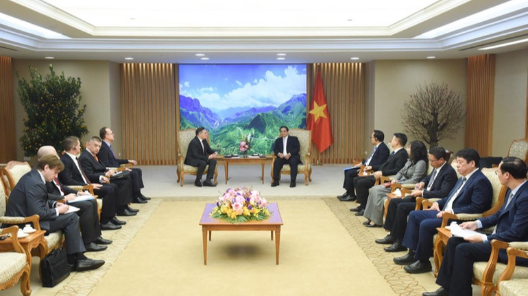 Quang cảnh buổi tiếp. (Ảnh: TRẦN HẢI)