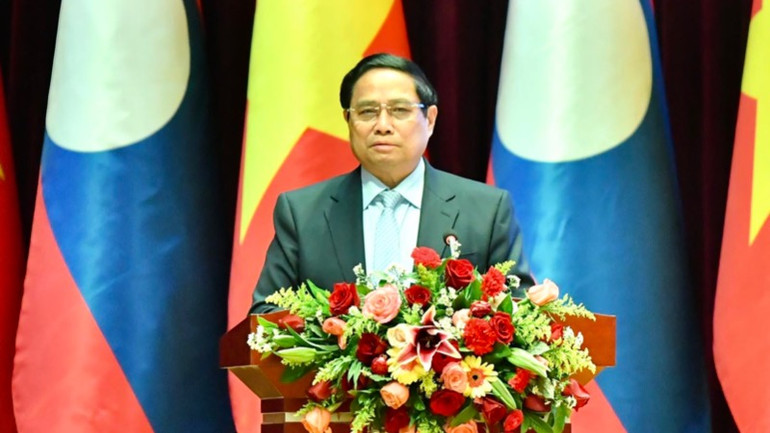 Thủ tướng Phạm Minh Chính phát biểu ý kiến tại Hội nghị. (Ảnh: THANH GIANG)