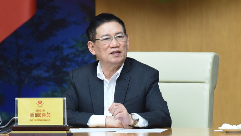 Phó Thủ tướng Chính phủ Hồ Đức Phớc phát biểu ý kiến tại Hội nghị. (Ảnh: TRẦN HẢI)