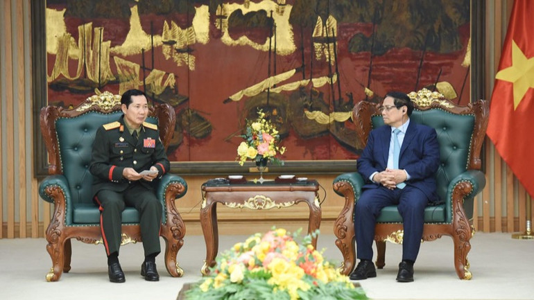 Quang cảnh buổi tiếp (Ảnh: TRẦN HẢI).