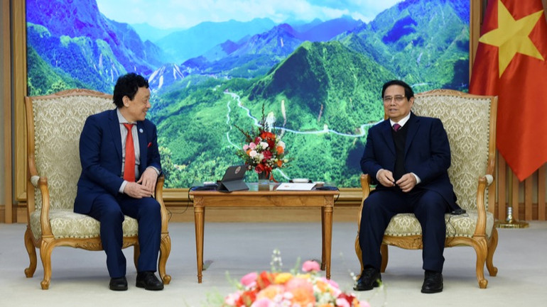 Thủ tướng Phạm Minh Chính tiếp ông Khuất Đông Ngọc, Tổng Giám đốc Tổ chức Nông nghiệp và Lương thực Liên hợp quốc (FAO). (Ảnh: TRẦN HẢI) Thủ tướng Phạm Minh Chính tiếp ông Khuất Đông Ngọc, Tổng Giám đốc Tổ chức Nông nghiệp và Lương thực Liên hợp quốc (FAO). (Ảnh: TRẦN HẢI)