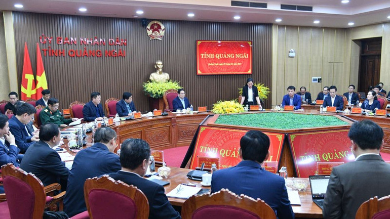 Quang cảnh cuộc làm việc. (Ảnh: THANH GIANG)