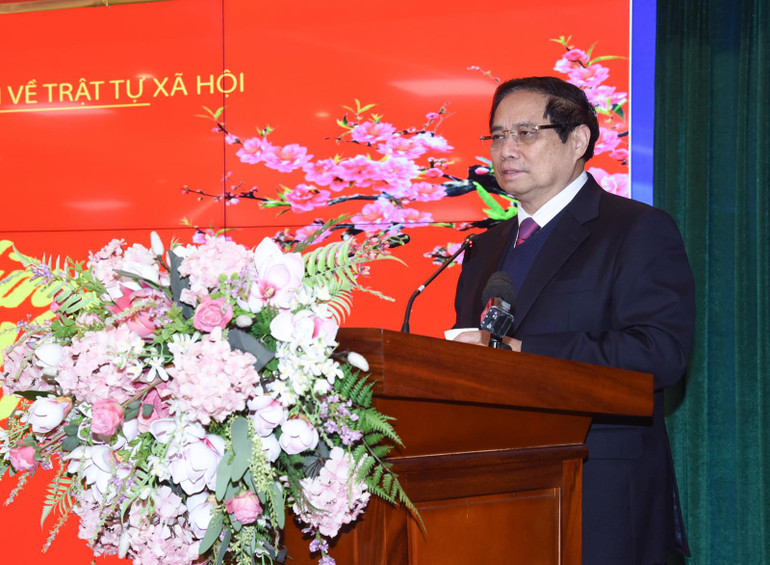 Thủ tướng Phạm Minh Chính phát biểu ý kiến. (Ảnh: TRẦN HẢI)