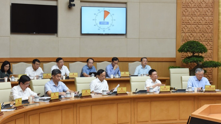 Các thành viên Chính phủ tham dự phiên họp. (Ảnh: TRẦN HẢI) Các thành viên Chính phủ tham dự phiên họp. (Ảnh: TRẦN HẢI)