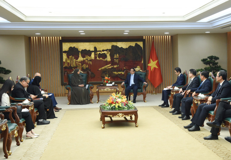 Quang cảnh buổi tiếp (Ảnh: TRẦN HẢI).