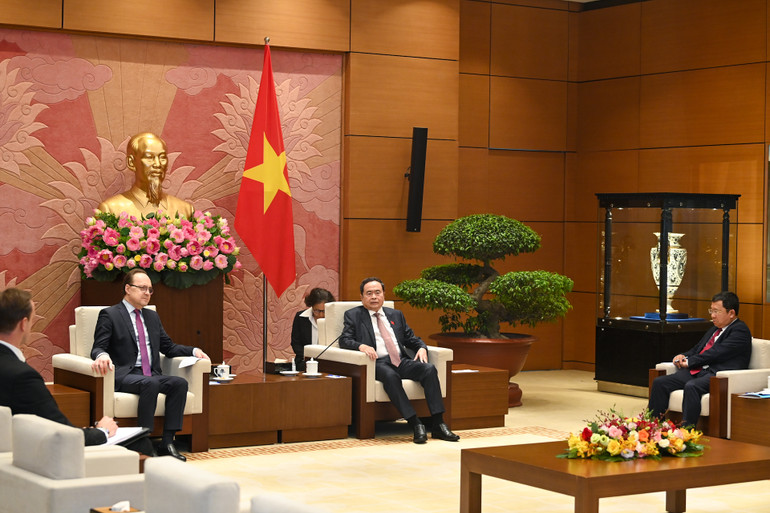 Quang cảnh cuộc tiếp tại Nhà Quốc hội.