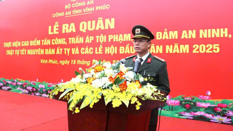 Đại tá Thân Văn Hải, Giám đốc Công an tỉnh chỉ đạo các lực lượng thực hiện đúng kế hoạch.