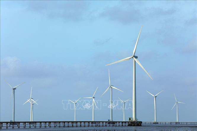 Nhà máy Điện gió Bạc Liêu. (Ảnh minh họa: Phan Tuấn Anh/TTXVN)
