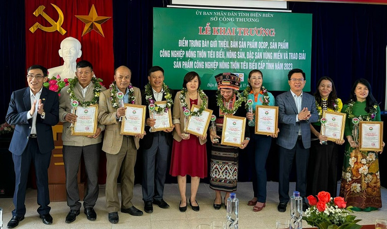 Trao giải sản phẩm công nghiệp nông thôn tiêu biểu cho các chủ thể.