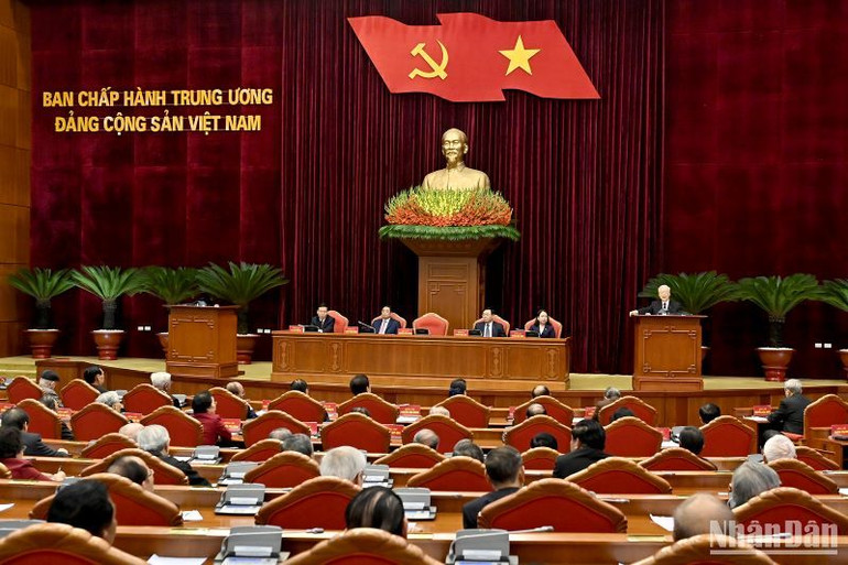 Tổng Bí thư Nguyễn Phú Trọng phát biểu tại hội nghị.