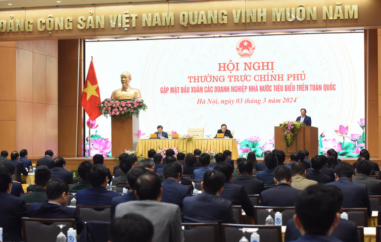 Thủ tướng phát biểu: Đảng, Nhà nước, Nhân dân tin tưởng các doanh nghiệp nhà nước để giao nguồn vốn, tài sản rất lớn thì các doanh nghiệp nhà nước phải làm thế nào để không phụ lòng tin đó.