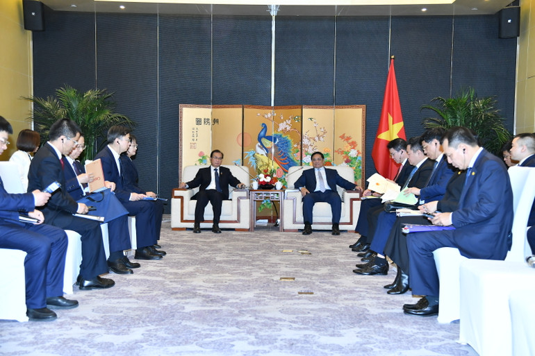 Quang cảnh buổi tiếp. (Ảnh: Thanh Giang)