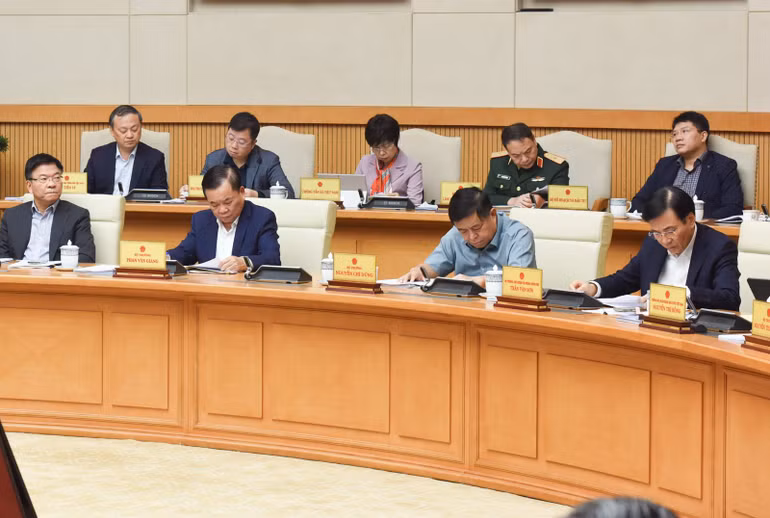 Các Thành viên Chính phủ tham dự phiên họp. (Ảnh: Trần Hải)