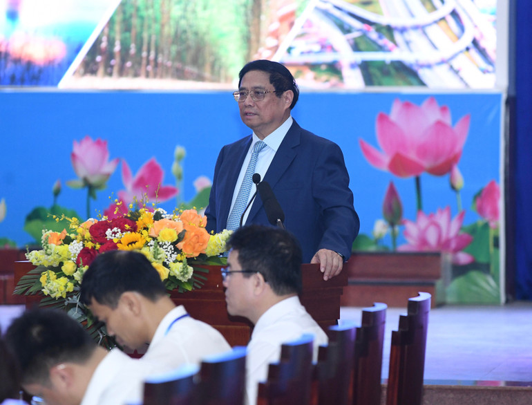 Thủ tướng Phạm Minh Chính phát biểu ý kiến tại Hội nghị.