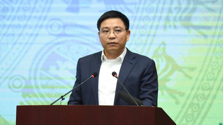 Bộ trưởng Tài chính Nguyễn Văn Thắng phát biểu ý kiến tại Hội nghị. (Ảnh: TRẦN HẢI)