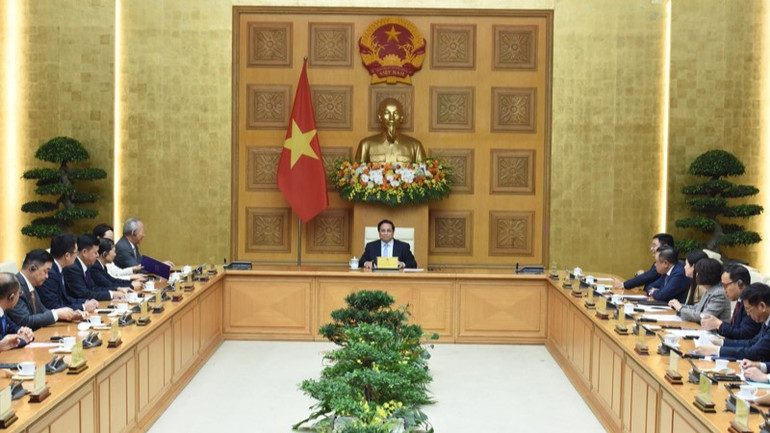 Quang cảnh buổi làm việc. (Ảnh: Trần Hải)