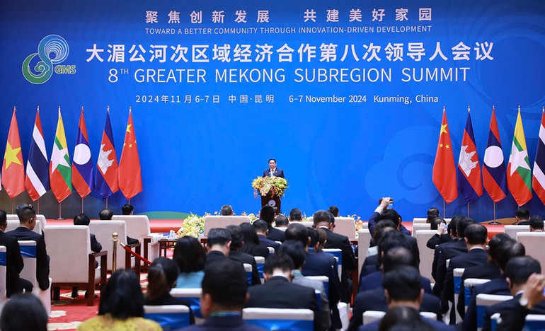 Quang cảnh Hội nghị Thượng đỉnh GMS 8. (Ảnh: Nhật Bắc/VGP)