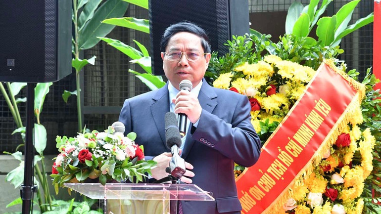 Thủ tướng Phạm Minh Chính phát biểu ý kiến tại buổi lễ (Ảnh THANH GIANG). Thủ tướng Phạm Minh Chính phát biểu ý kiến tại buổi lễ (Ảnh THANH GIANG).