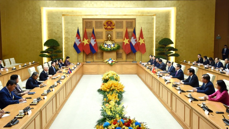 Quang cảnh buổi tiếp kiến (Ảnh: Trần Hải).