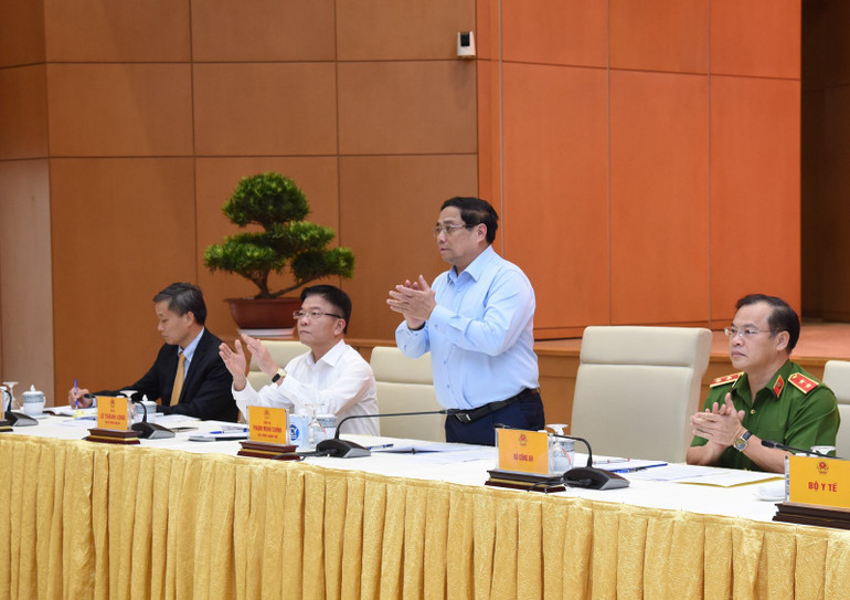 Thủ tướng Phạm Minh Chính chủ trì Hội nghị. (Ảnh: TRẦN HẢI)