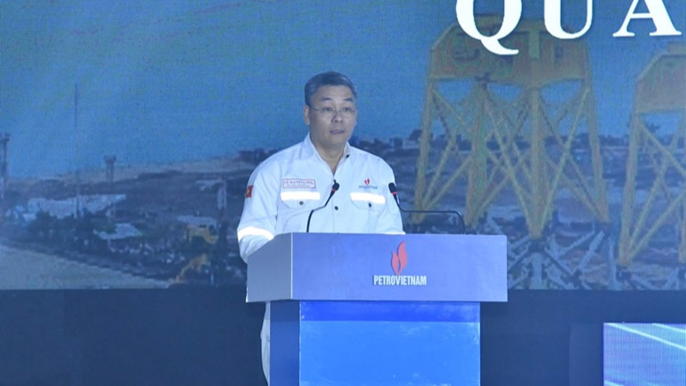 Tổng giám đốc PTSC Lê Mạnh Cường phát biểu ý kiến tại sự kiện. (Ảnh: Thanh Giang)