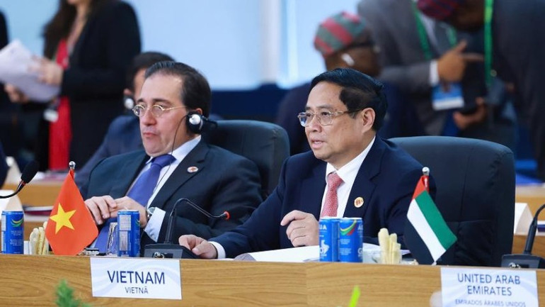 Thủ tướng Phạm Minh Chính phát biểu ý kiến tại Hội nghị. (Ảnh: Dương Giang/TTXVN) Thủ tướng Phạm Minh Chính phát biểu ý kiến tại Hội nghị. (Ảnh: Dương Giang/TTXVN)