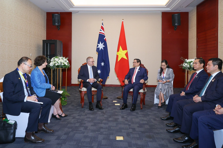 Quang cảnh buổi hội kiến. (Ảnh: Nhật Bắc/VGP) Quang cảnh buổi hội kiến. (Ảnh: Nhật Bắc/VGP)