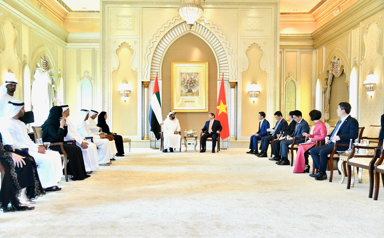 Quang cảnh buổi tiếp. (Ảnh: Thanh Giang)