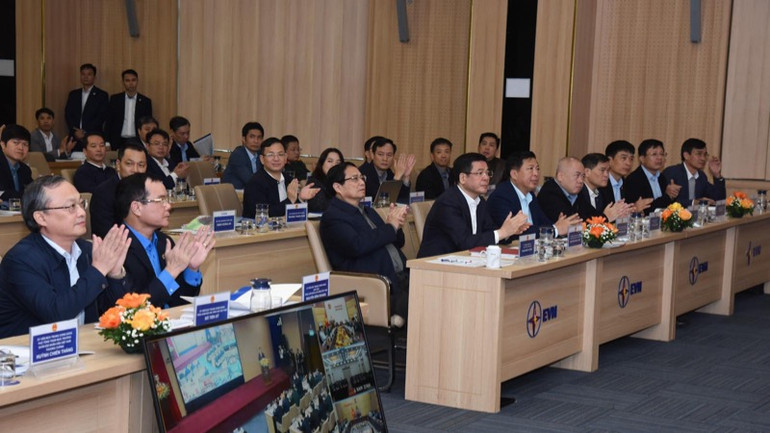 Thủ tướng Phạm Minh Chính và các đại biểu tham dự Hội nghị tổng kết. (Ảnh: Trần Hải)