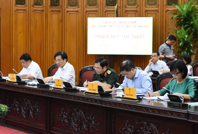 Đại diện lãnh đạo các bộ, ngành tham dự Phiên họp thứ nhất Ban Chỉ đạo. (Ảnh: Trần Hải)