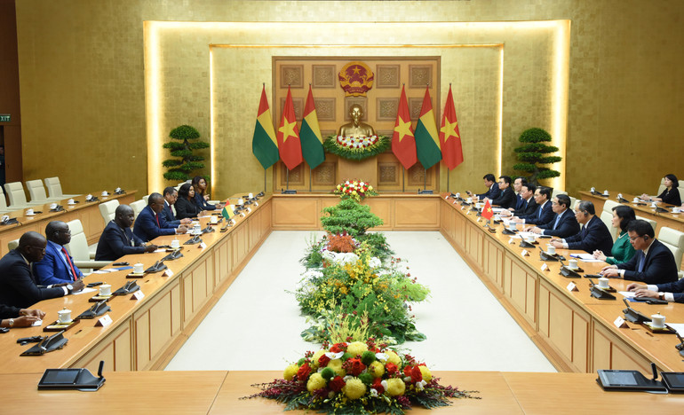 Quang cảnh cuộc hội kiến. (Ảnh: Trần Hải)