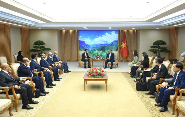 Quang cảnh buổi tiếp. (Ảnh: TRẦN HẢI)