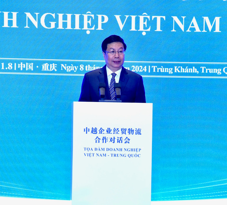 Thị trưởng Trùng Khánh Hồ Hoành Hoa phát biểu ý kiến tại Tọa đàm (Ảnh: Thanh Giang).