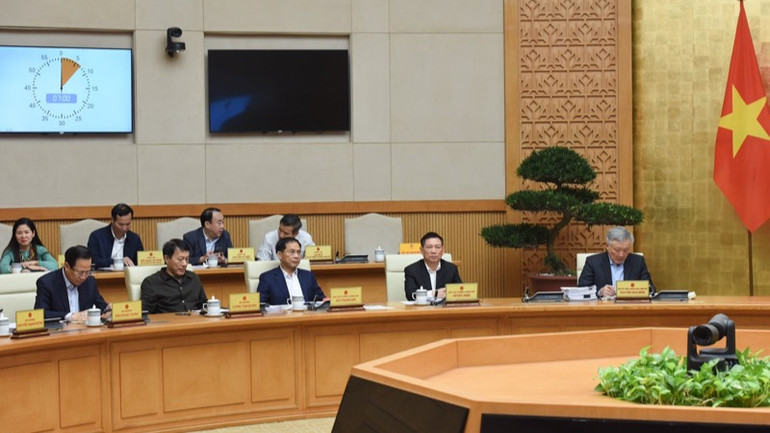 Các Thành viên Chính phủ tham dự phiên họp (Ảnh: Trần Hải).