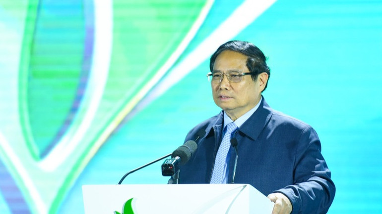 Thủ tướng Phạm Minh Chính phát biểu ý kiến chỉ đạo. (Ảnh: TRẦN HẢI) Thủ tướng Phạm Minh Chính phát biểu ý kiến chỉ đạo. (Ảnh: TRẦN HẢI)