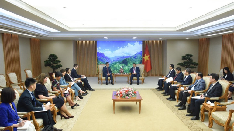 Quang cảnh buổi tiếp (Ảnh: Trần Hải).