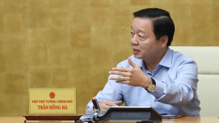 Phó Thủ tướng Trần Hồng Hà phát biểu ý kiến tại phiên họp. (Ảnh: Trần Hải)