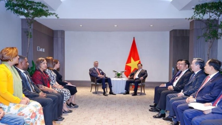 Quang cảnh buổi tiếp. (Ảnh: Nhật Bắc/VGP)