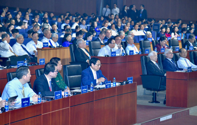 Thủ tướng Phạm Minh Chính và các đại biểu tham dự Hội nghị. (Ảnh: THANH GIANG)