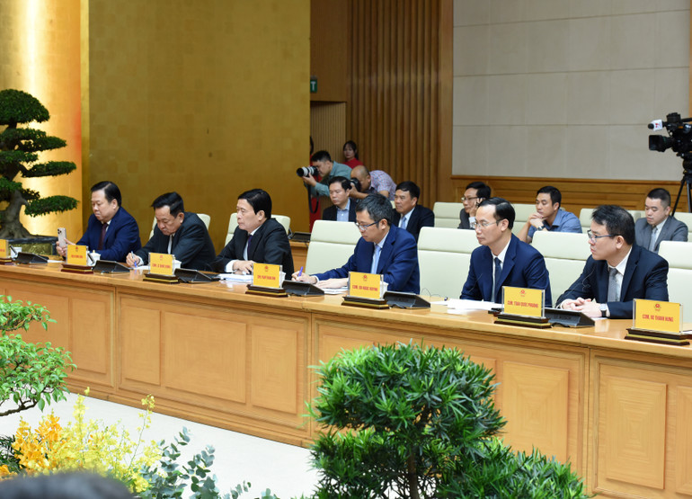 Đại diện lãnh đạo các bộ, ngành Việt Nam tại buổi tiếp. (Ảnh: Trần Hải) Đại diện lãnh đạo các bộ, ngành Việt Nam tại buổi tiếp. (Ảnh: Trần Hải)