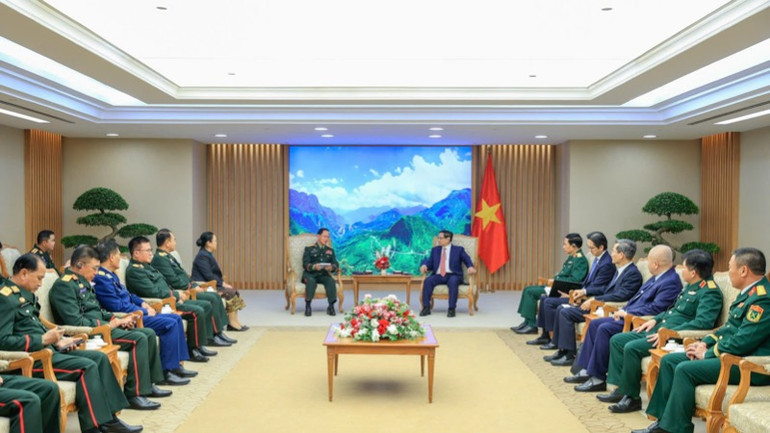 Quang cảnh buổi tiếp. (Ảnh: TRẦN HẢI)