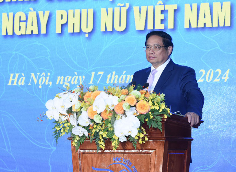 Thủ tướng Phạm Minh Chính phát biểu ý kiến. (Ảnh: Trần Hải) Thủ tướng Phạm Minh Chính phát biểu ý kiến. (Ảnh: Trần Hải)