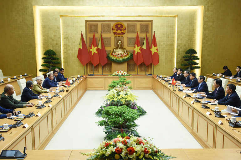 Quang cảnh buổi tiếp. (Ảnh: TRẦN HẢI) Quang cảnh buổi tiếp. (Ảnh: TRẦN HẢI)