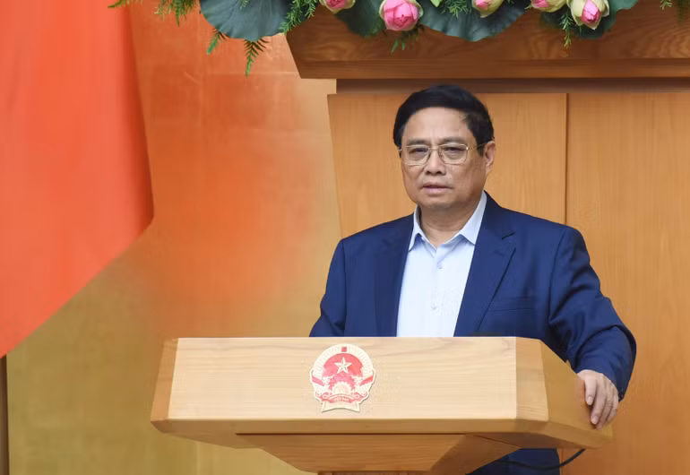 Thủ tướng Phạm Minh Chính phát biểu ý kiến tại phiên họp (Ảnh: Trần Hải).