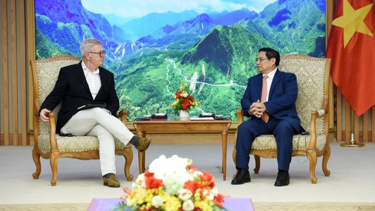 Thủ tướng Phạm Minh Chính tiếp ông Borje Ekholm, Chủ tịch, Tổng Giám đốc Tập đoàn Ericsson (Thụy Điển).