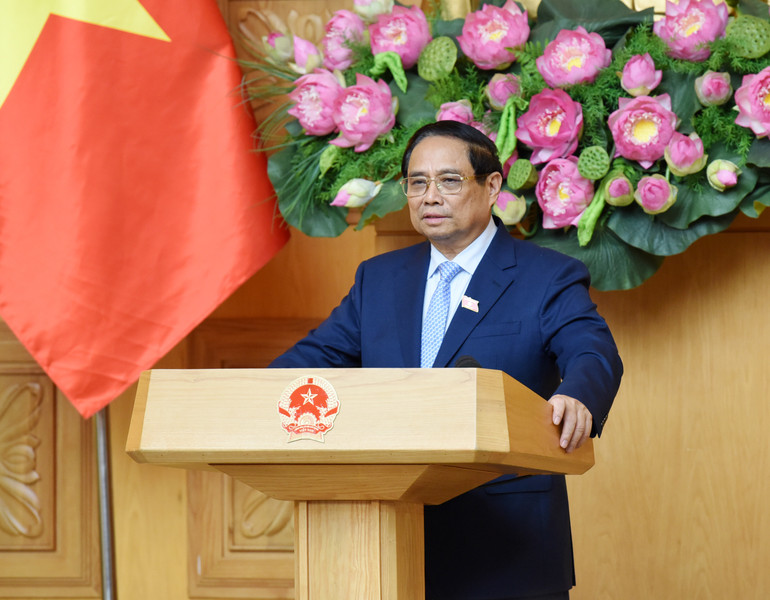 Thủ tướng Phạm Minh Chính phát biểu ý kiến. (Ảnh: TRẦN HẢI)