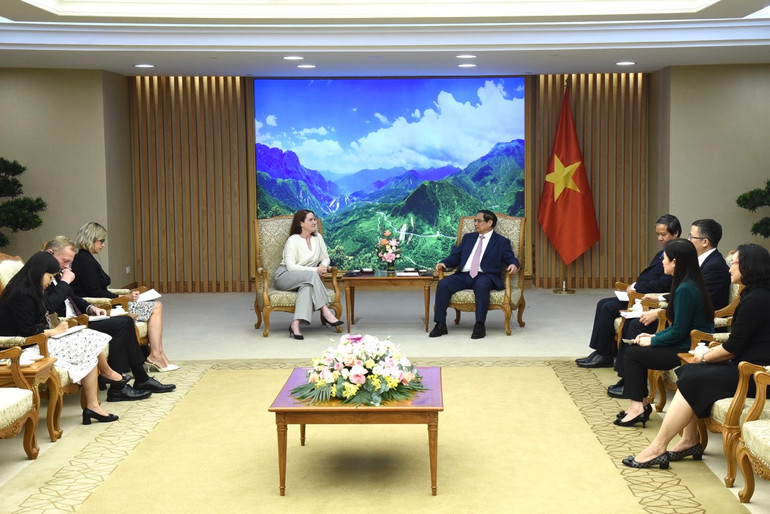 Quang cảnh buổi tiếp (Ảnh: Trần Hải)